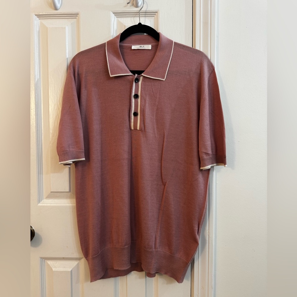 Mr P. Cashmere and Silk-Blend Polo Shirt Pink